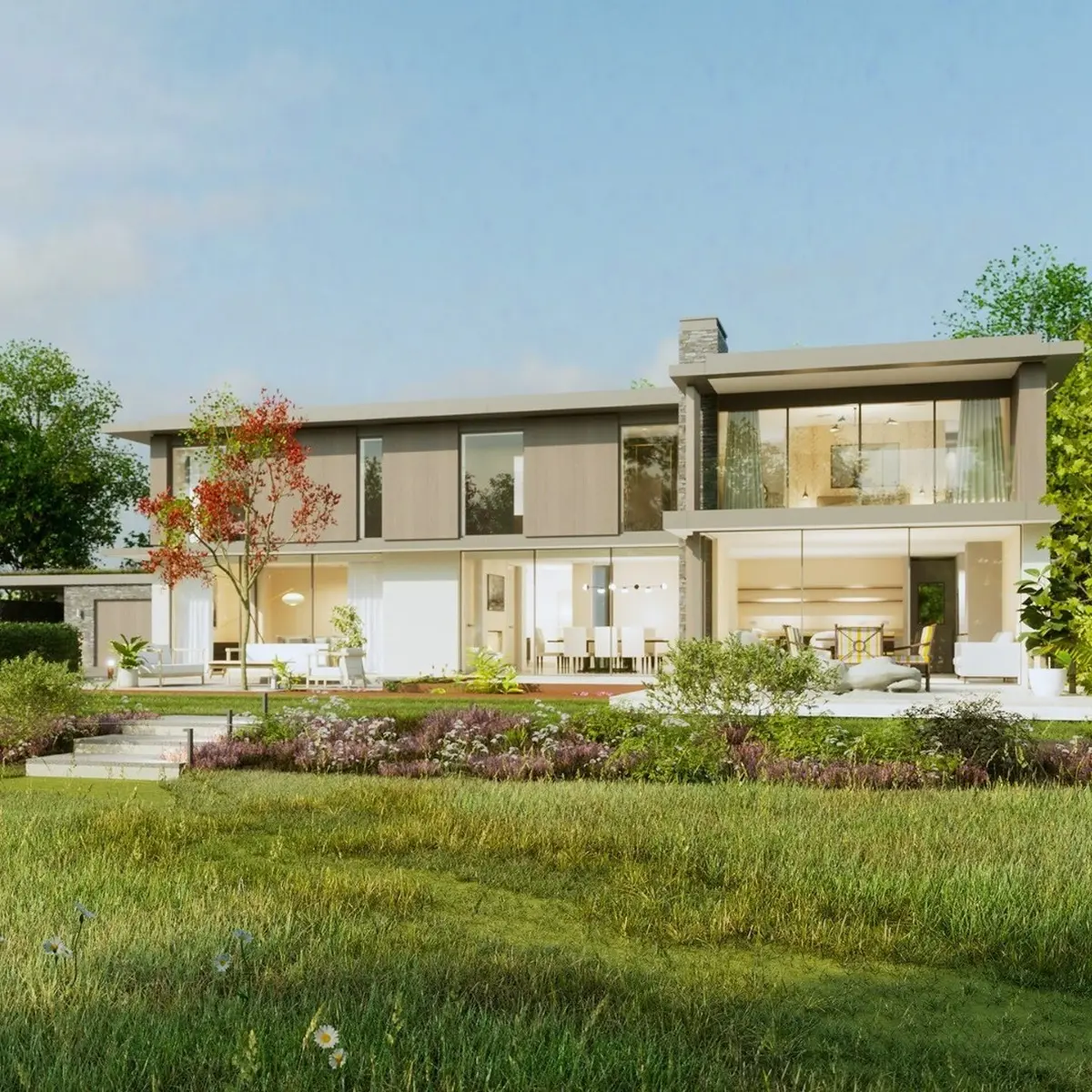 The oaks contemporary new build square