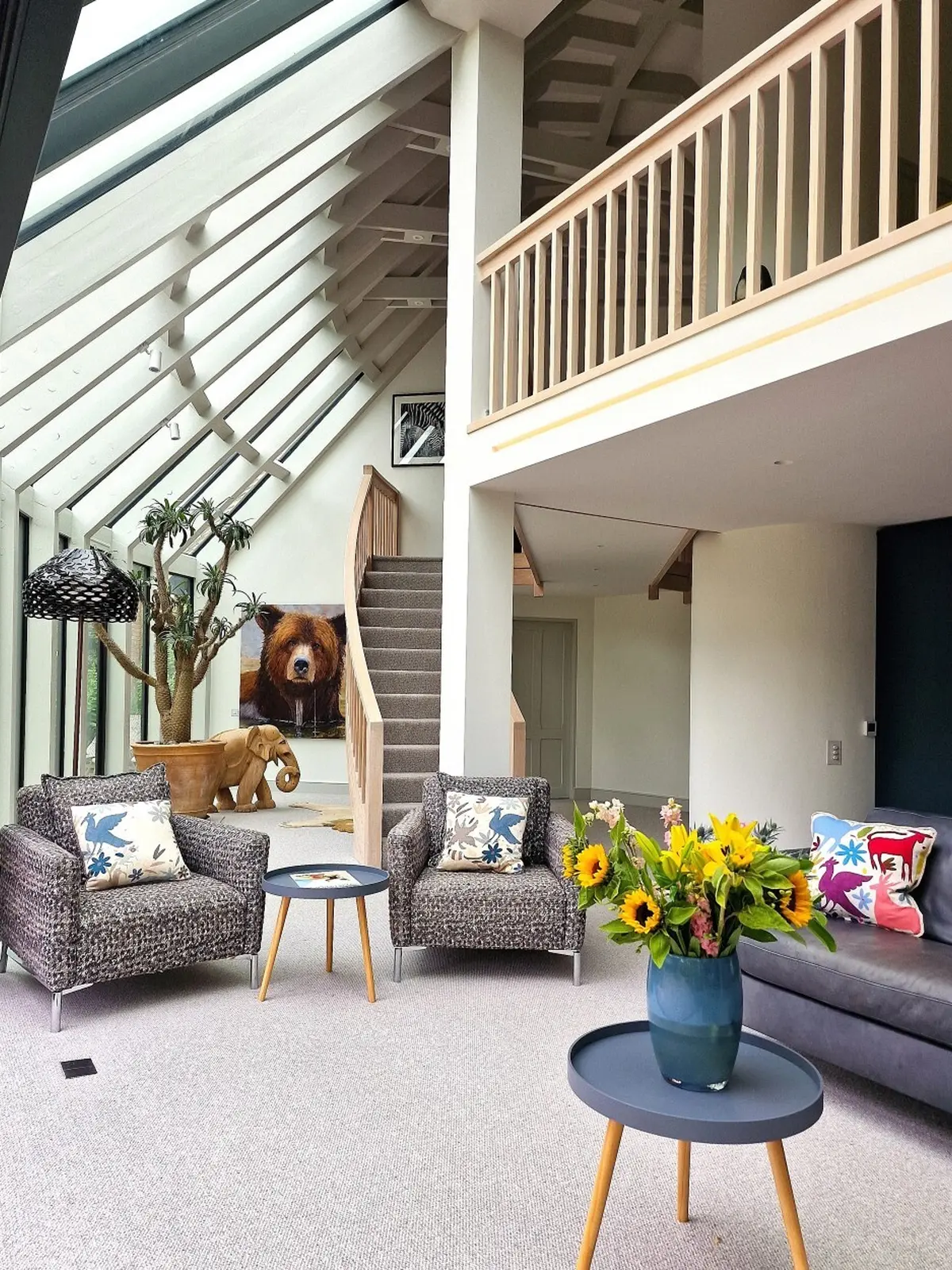 Glazed extension interior design