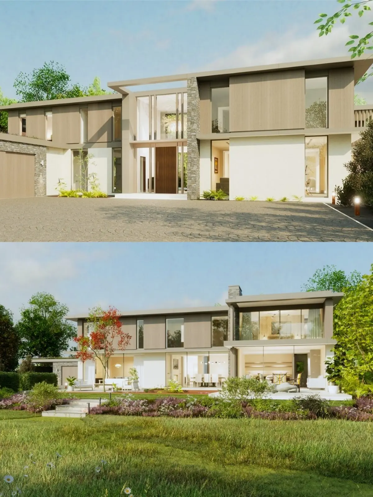 Oxfordshire contemporary sustainable new build zero carbon the oaks 3 Dmodels