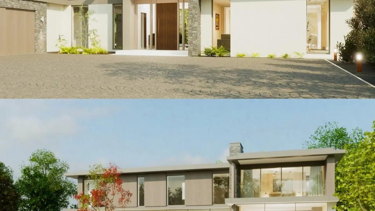 Oxfordshire contemporary sustainable new build zero carbon the oaks 3 Dmodels