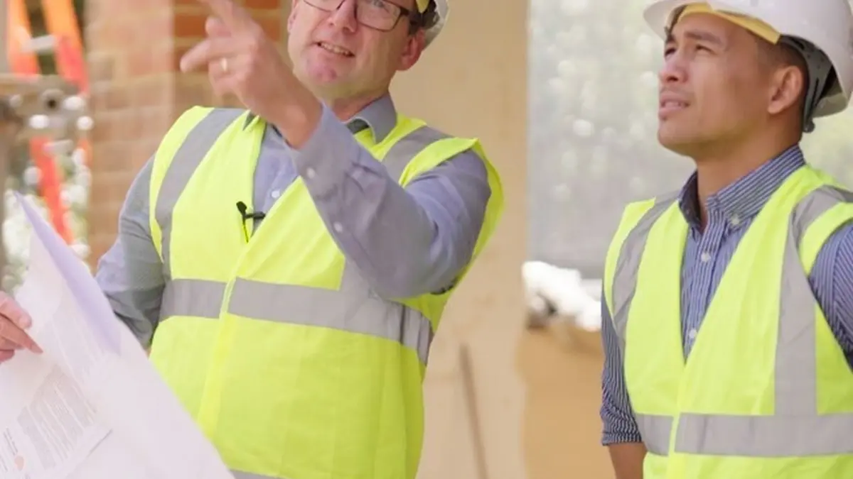 Architecture designers on site