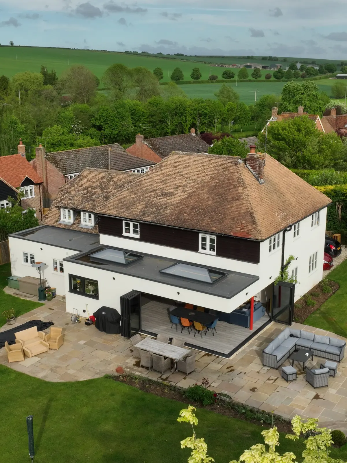 Berkshire traditional home transformation bytheway aerial