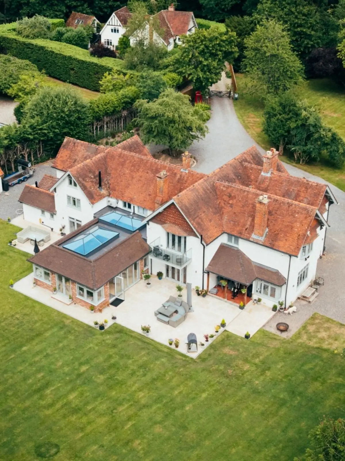 Berkshire courage house extension renovation aerial