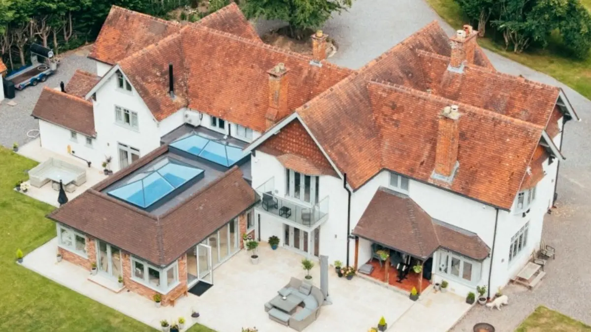 Berkshire courage house extension renovation aerial