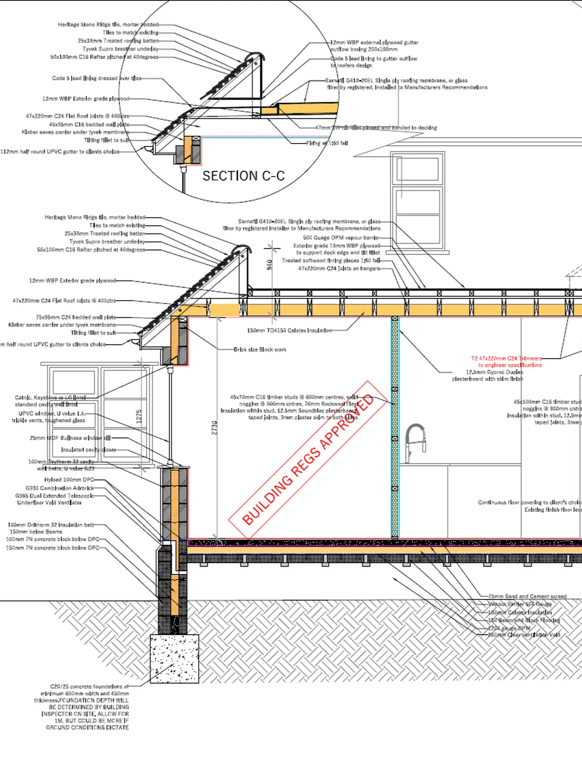 Phase 4 building regulations construction drawings