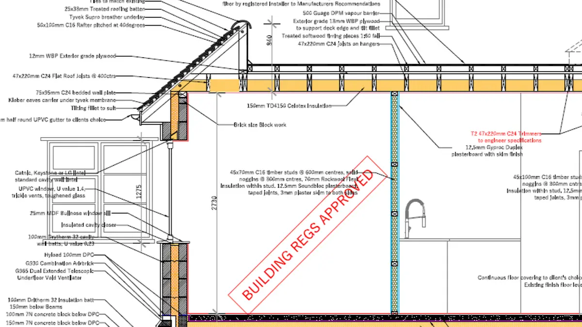 Phase 4 building regulations construction drawings