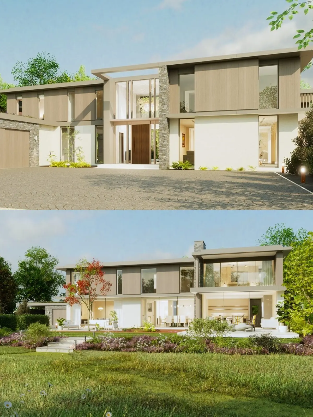 Wantage oxfordshire contemporary sustainable new build zero carbon 3 D