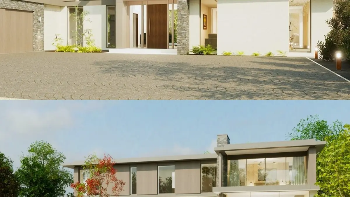 Wantage oxfordshire contemporary sustainable new build zero carbon 3 D