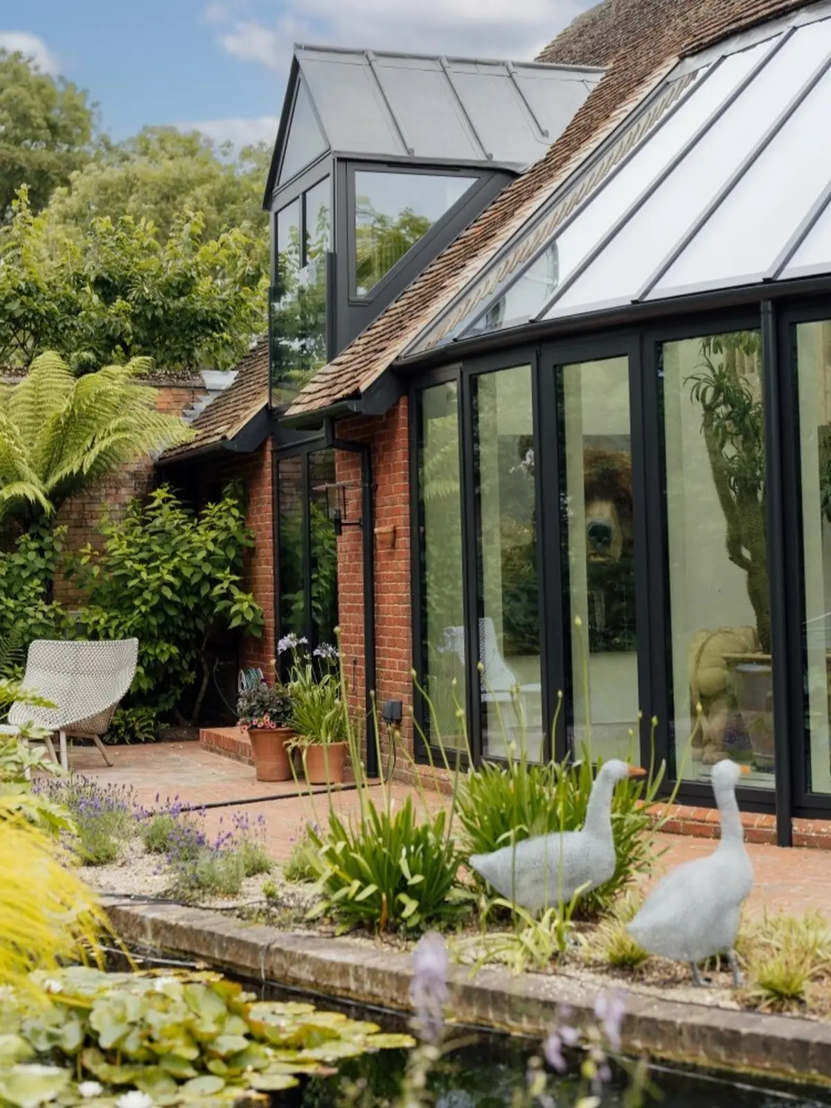 Berkshire solar house exterior extension curved Ascot Sunningdale