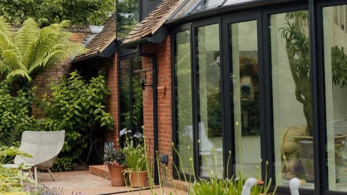 Berkshire solar house exterior extension curved Ascot Sunningdale